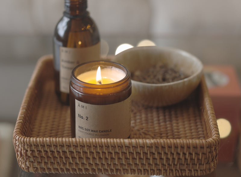 sandalwood, lavender and grapefruit - No. 2 Soy Wax Candle - AMI London